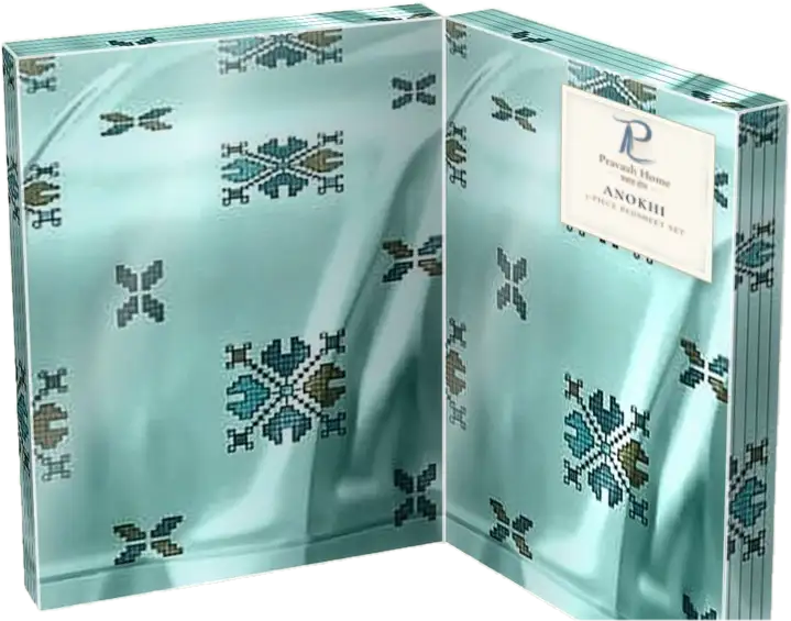 An Anokhi glace cotton set gift-packed in a book-fold box