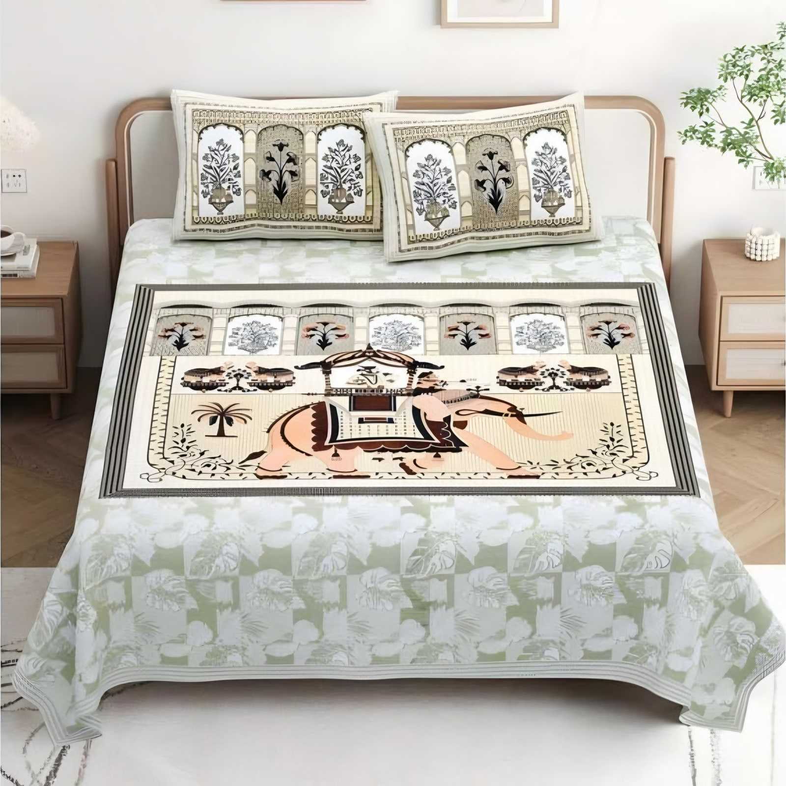 Desire Look Rajasthani Panel Bedsheet Set (DL-09), colourway 2