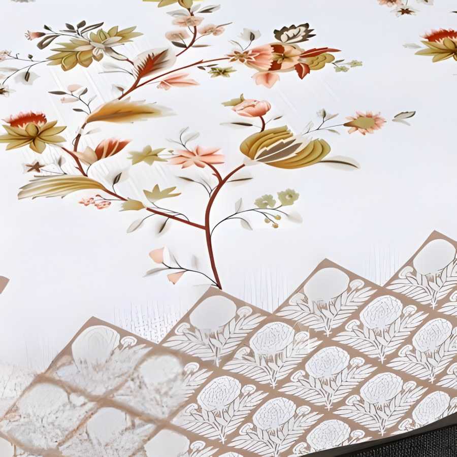 Close-up of the flowering tree print in Pink (EC-05)