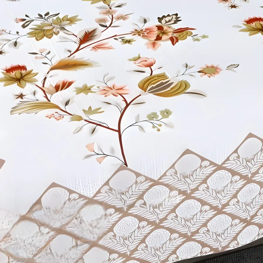 Close-up of the flowering tree print in Pink (EC-05)