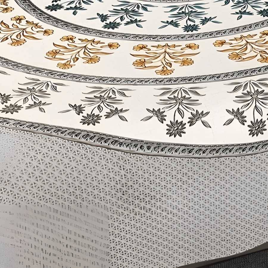 Close-up of the mandala print in Grey (EC-11)