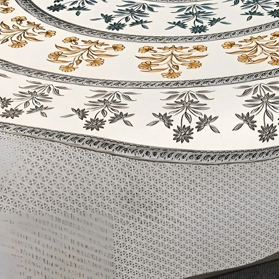 Close-up of the mandala print in Grey (EC-11)