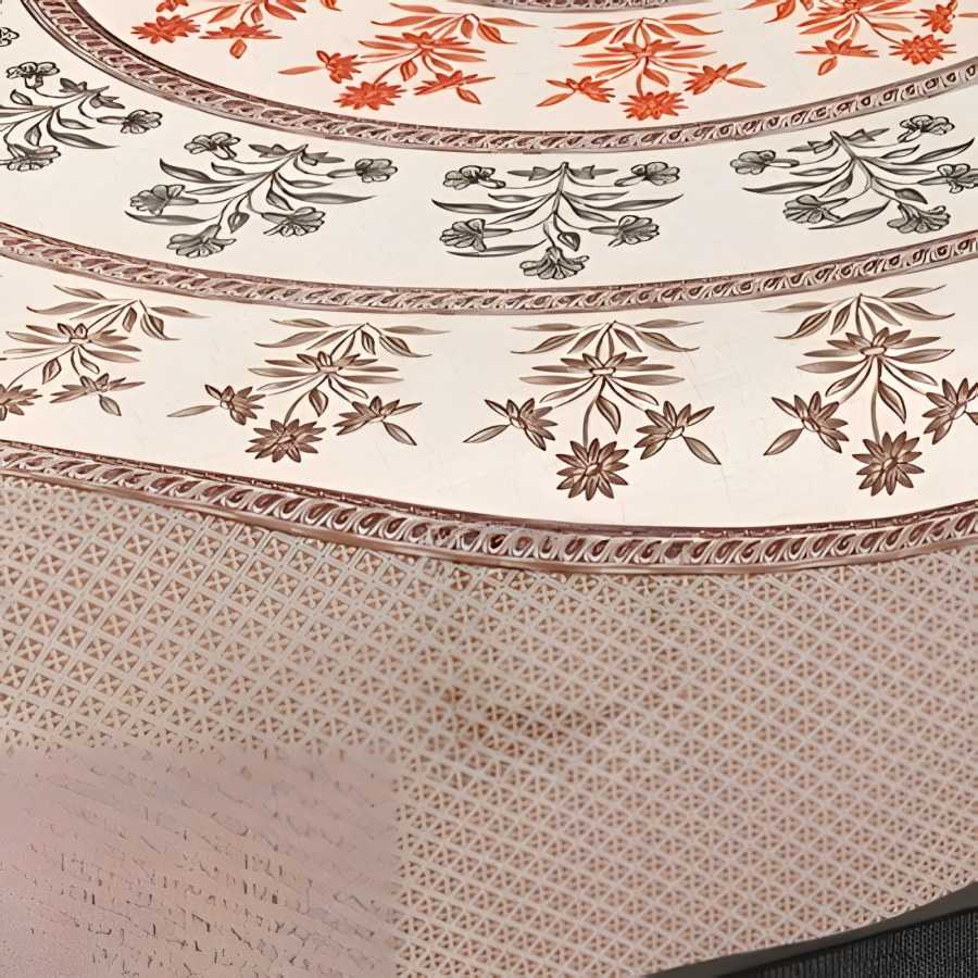 Close-up of the mandala print in Peach (EC-12)
