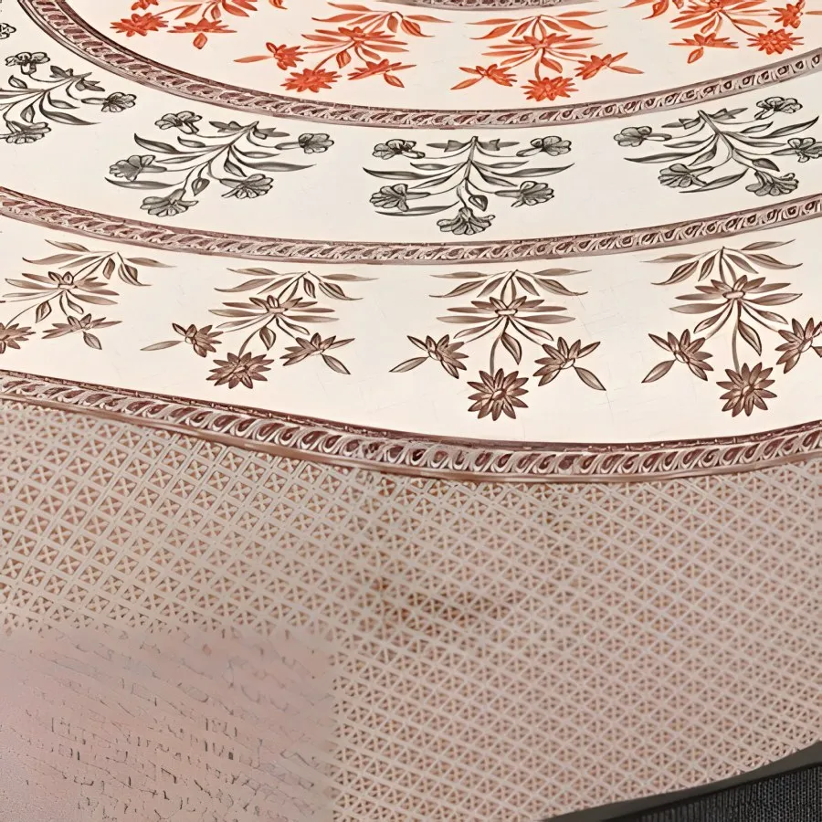 Close-up of the mandala print in Peach (EC-12)