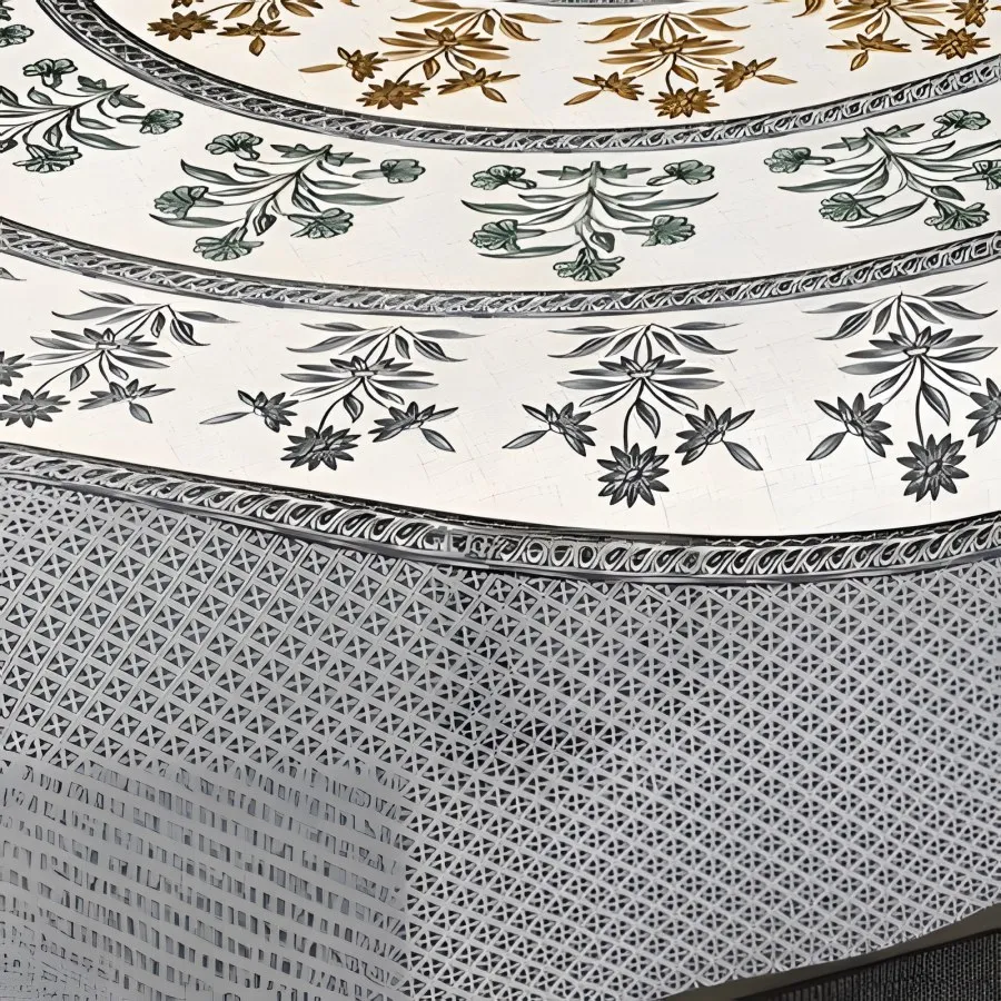 Close-up of the mandala print in Charcoal (EC-13)