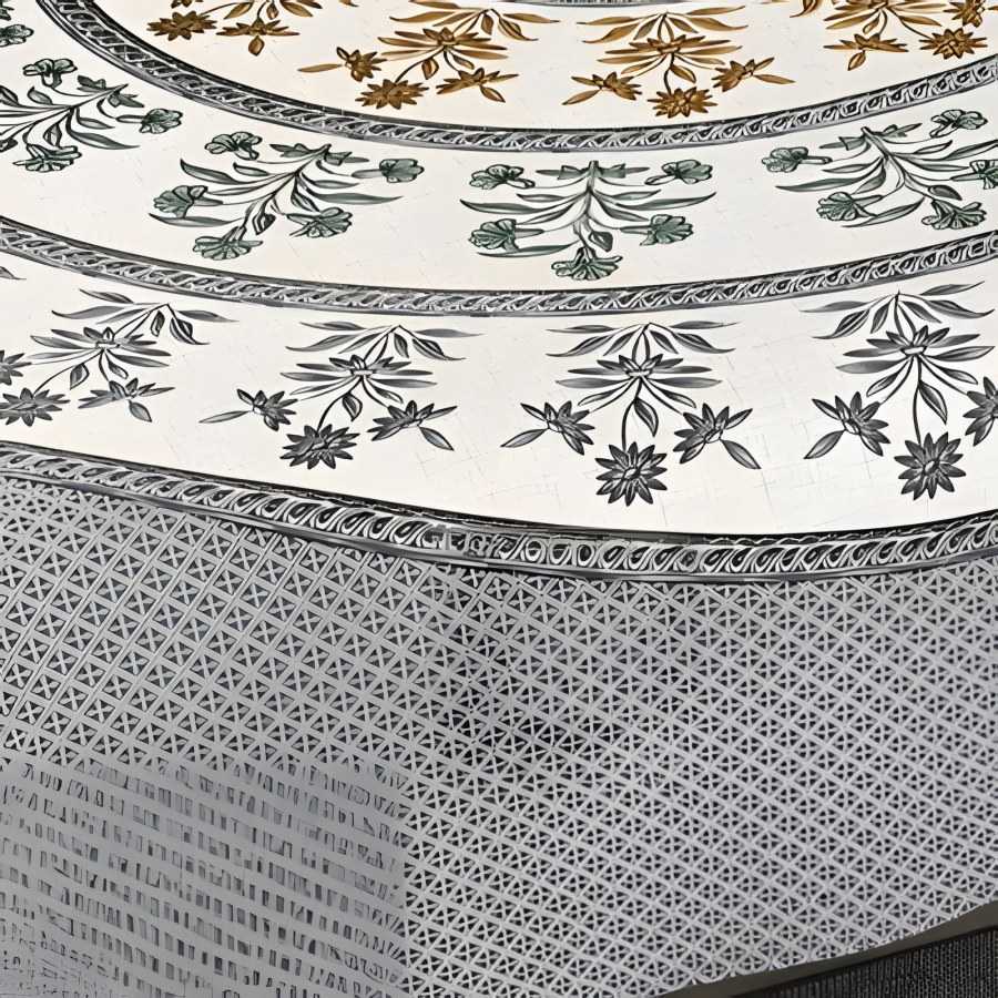 Close-up of the mandala print in Charcoal (EC-13)