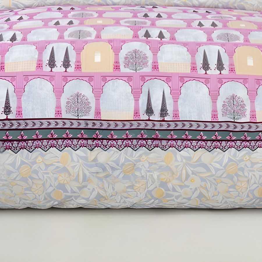 Close-up of the arch garden print in Pink (GL-01)