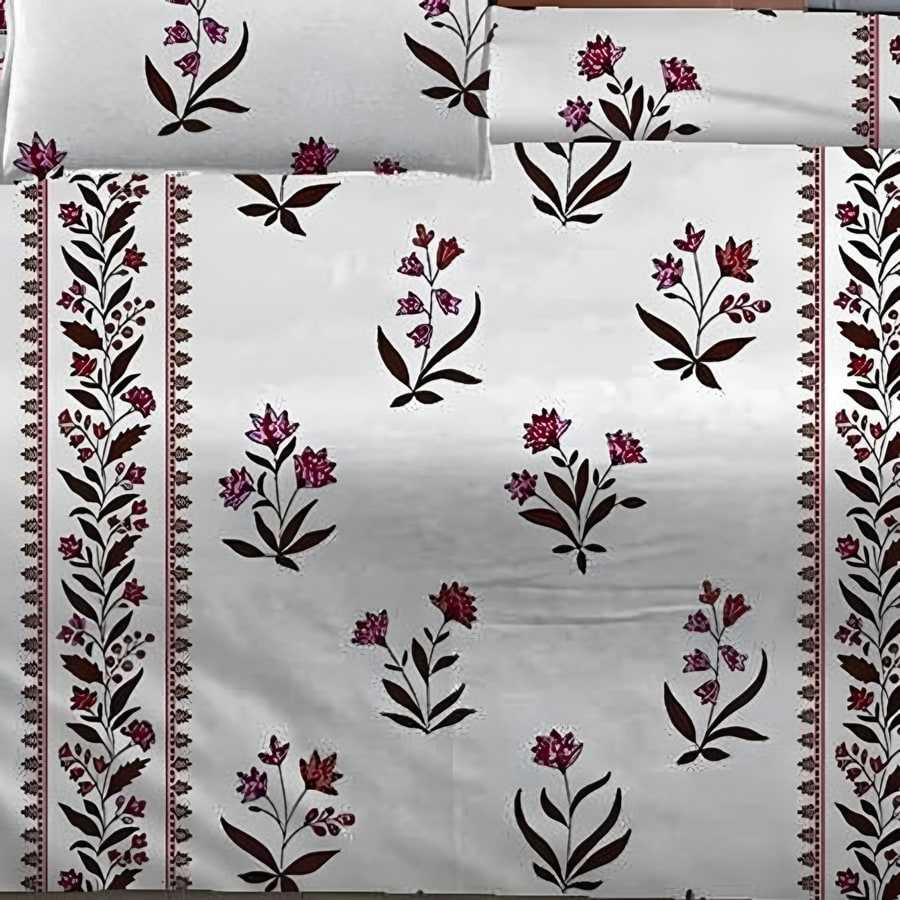 Close-up of the buti stripe print in Maroon (LT-19)