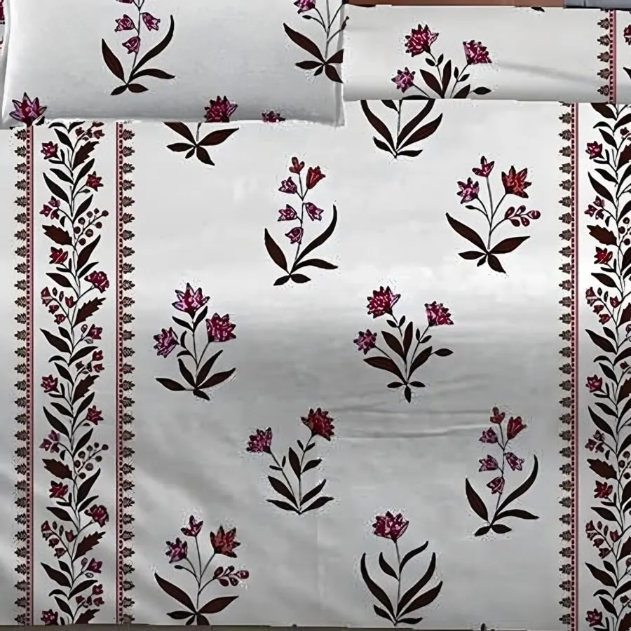 Close-up of the buti stripe print in Maroon (LT-19)