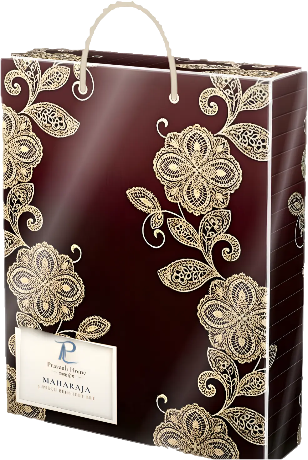 A Maharaja cotton set gift-packed in a bag with a rope handle