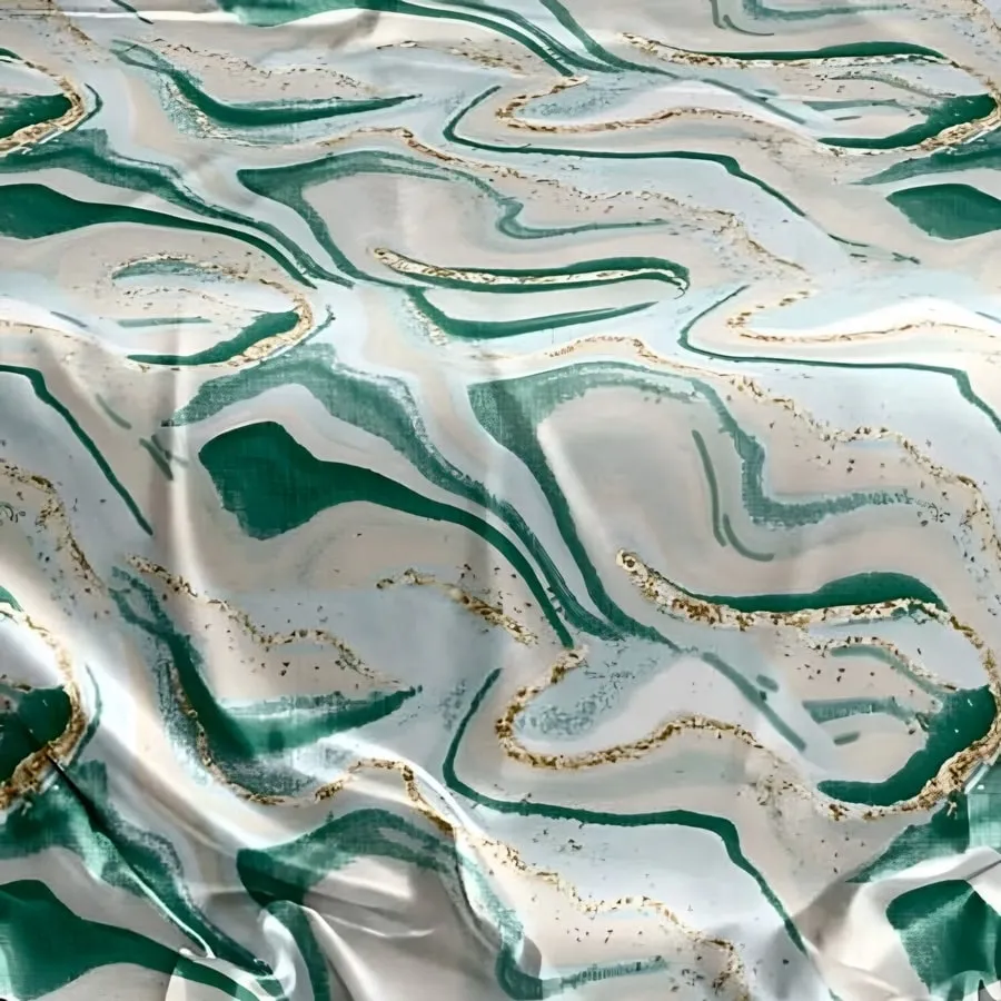 Close-up of the veining print in Emerald (MB-04)