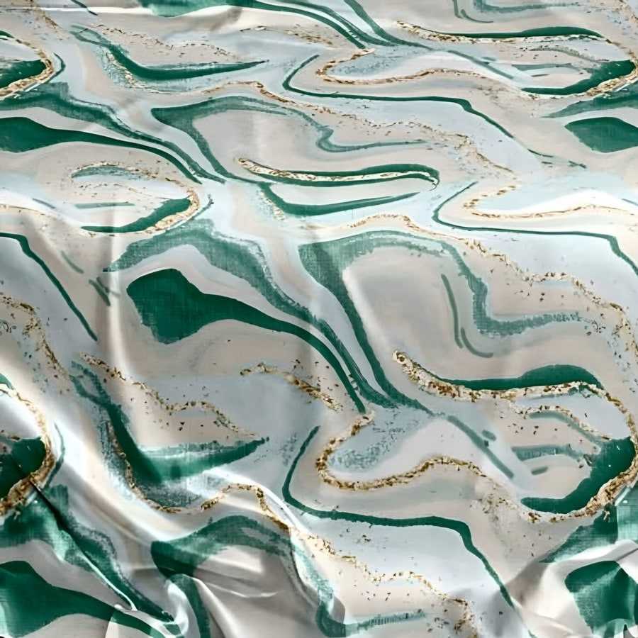 Close-up of the veining print in Emerald (MB-04)