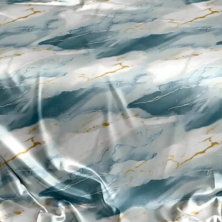 Close-up of the veining print in Aqua (MB-06)