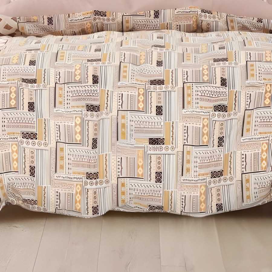 Close-up of the brick buti print in Peach (RZ-15)