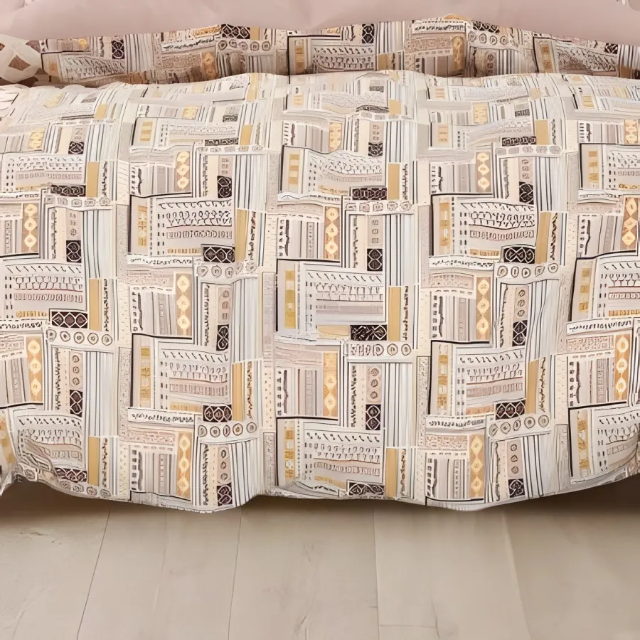 Close-up of the brick buti print in Peach (RZ-15)