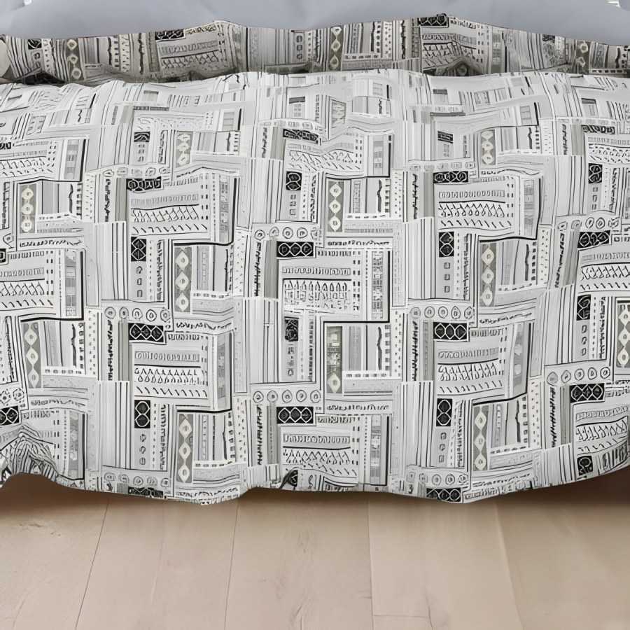Close-up of the brick buti print in Grey (RZ-17)