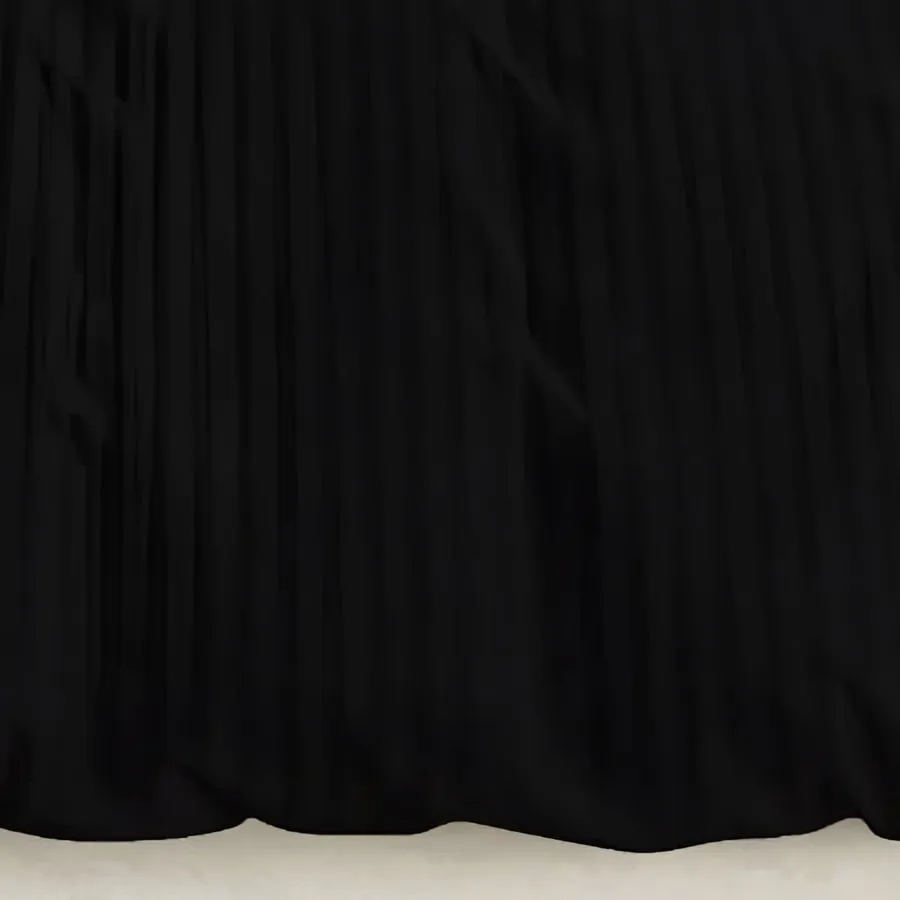 Close-up of the woven satin stripe in Black (ST-04)