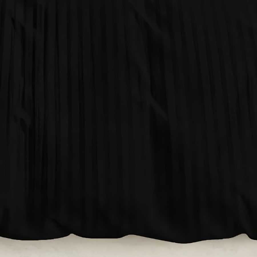 Close-up of the woven satin stripe in Black (ST-04)