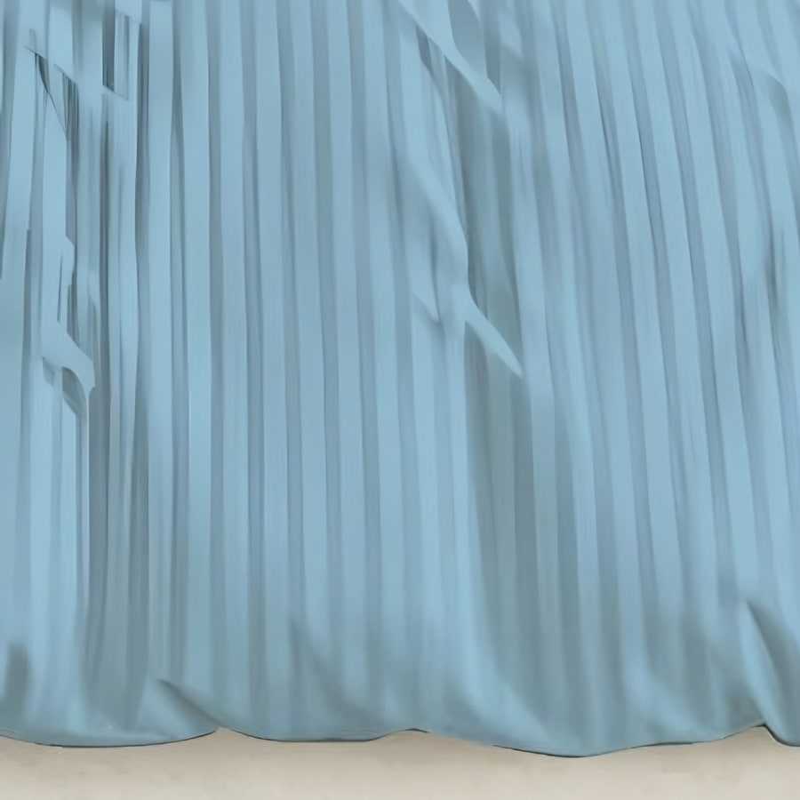 Close-up of the woven satin stripe in Sky Blue (ST-05)
