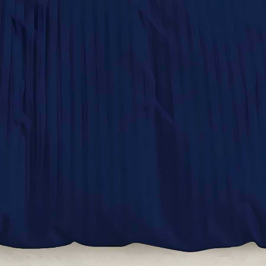 Close-up of the woven satin stripe in Navy Blue (ST-06)