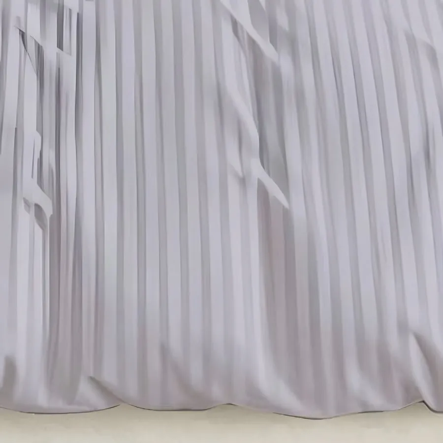 Close-up of the woven satin stripe in Silver (ST-08)