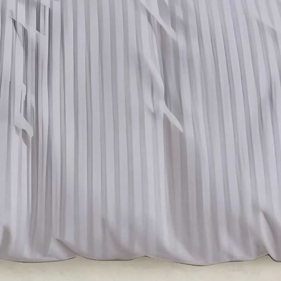 Close-up of the woven satin stripe in Silver (ST-08)