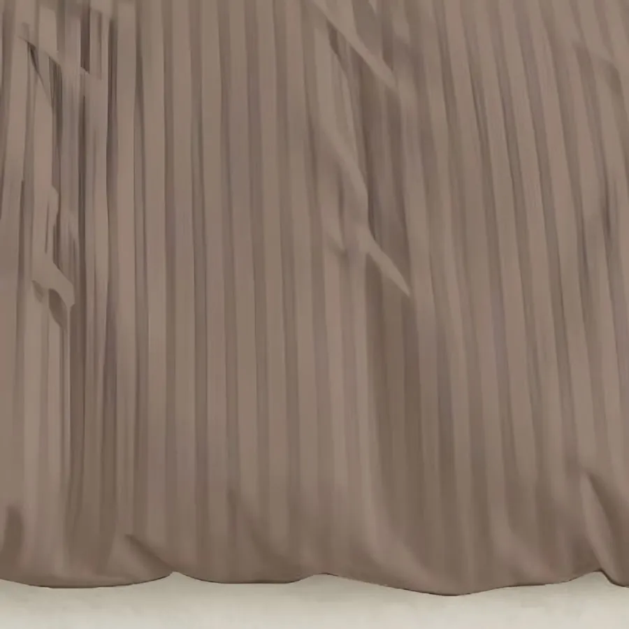 Close-up of the woven satin stripe in Khaki (ST-11)