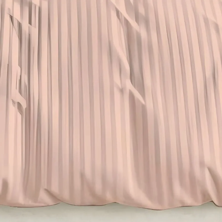 Close-up of the woven satin stripe in Peach (ST-12)