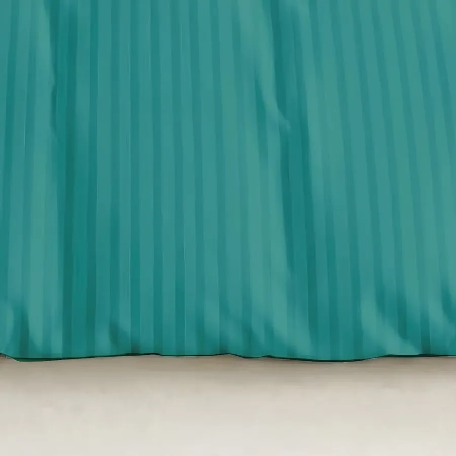 Close-up of the woven satin stripe in Doctor Green (ST-15)