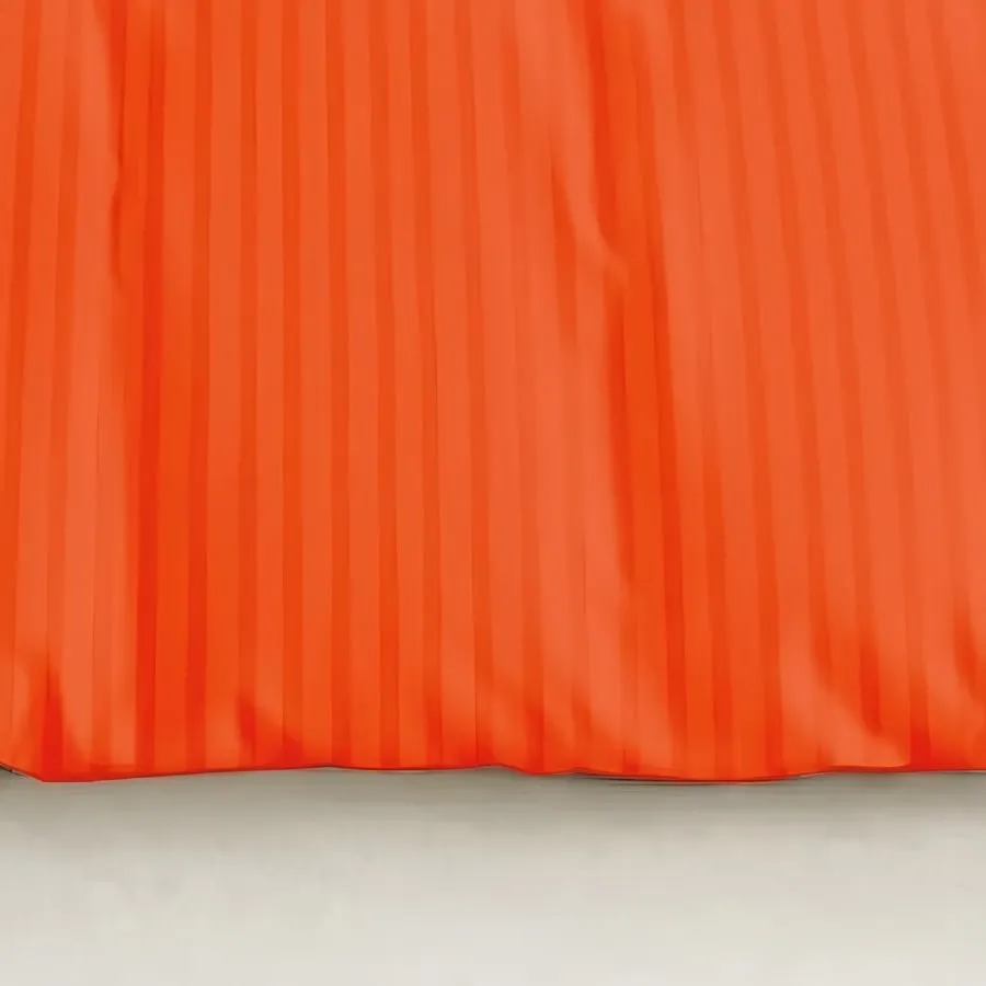 Close-up of the woven satin stripe in Bhagwa (ST-17)