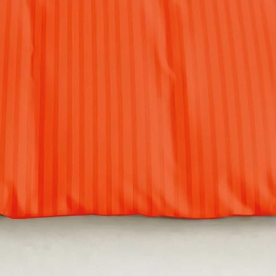 Close-up of the woven satin stripe in Bhagwa (ST-17)