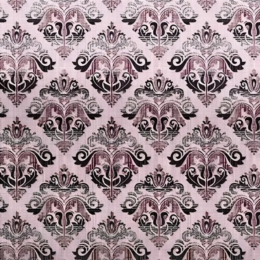 Close-up of the royal lattice print in Mauve (VC-15)