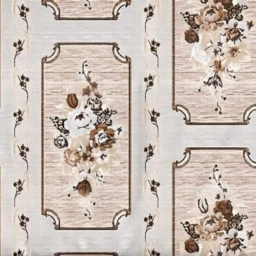 Close-up of the bouquet panel print in Cream (VC-16)