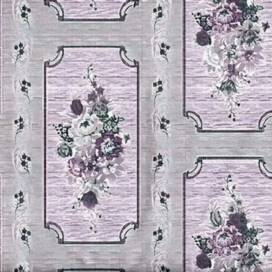 Close-up of the bouquet panel print in Lilac (VC-18)