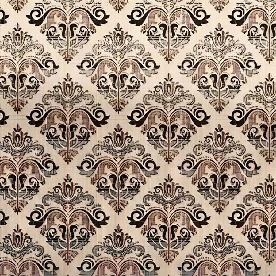 Close-up of the royal lattice print in Brown (VC-23)